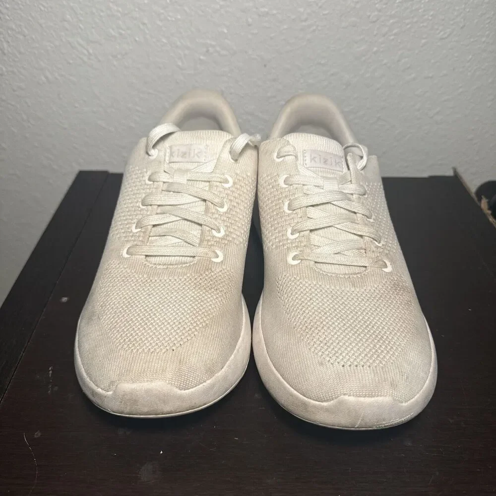 Kizik Women Lima Eggshell White shoe size WIDE 10.5 sneaker comfort laced